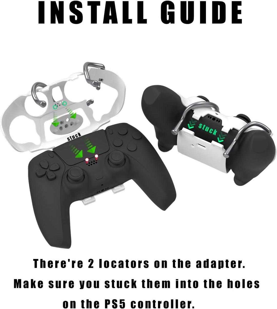 EXknight Leverback V2 PS5 Paddles, Rücktasten Adapter für PS5 Controller | Fit mit Daumengriffe (Whi