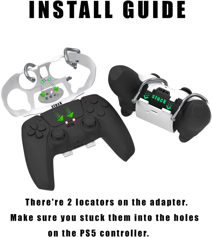 EXknight Leverback V2 PS5 Paddles, Rücktasten Adapter für PS5 Controller | Fit mit Daumengriffe (Whi