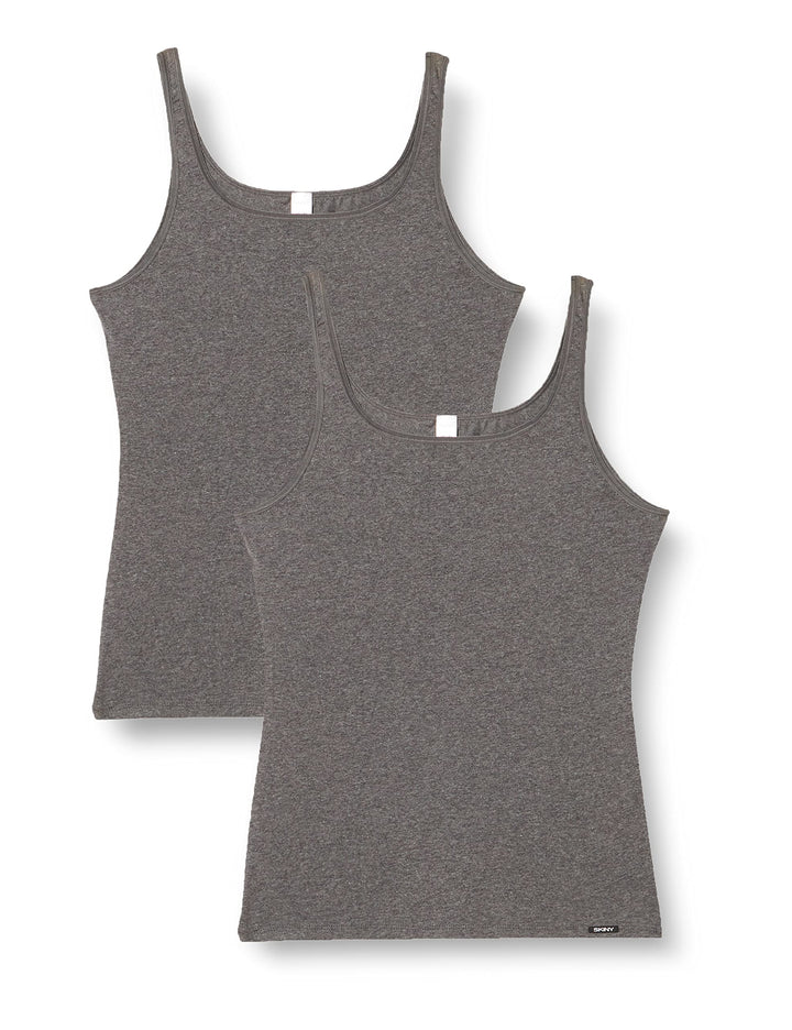 Skiny Damen Unterhemd (2er Pack) 36 Anthra Melange, 36 Anthra Melange