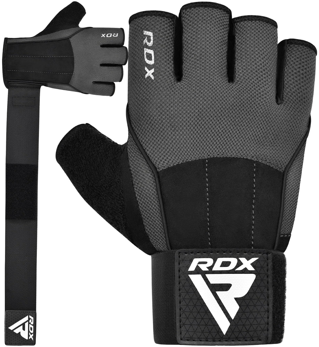 RDX Fitness Handschuhe, Trainingshandschuhe mit 3 Handgelenk-Stabilisierungsplatten, 15 Zoll Langer