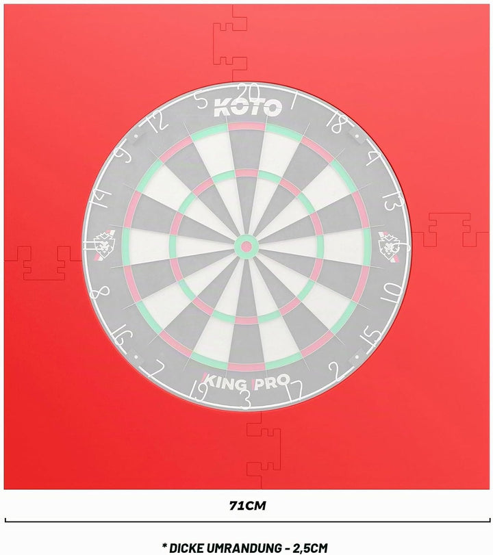 KOTO - 4pcs. Dart Surround, langlebige Dart wandschutz, verhindert Schäden, Eva 4PCS Quadrat Rot, 4P