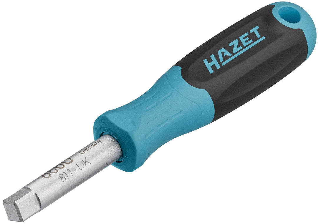 HAZET 1/4" Steckgriff 811-UK, Länge 134 mm, für Handbetätigung, 1/4 Zoll Vierkant Abtrieb, mit Kugel