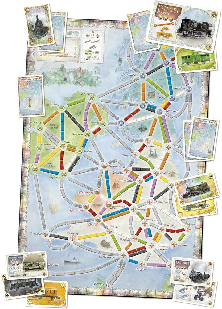 Days of Wonder | Zug um Zug – UK + Pennsylvania | Map-Erweiterung | Familienspiel | Brettspiel | 2-5