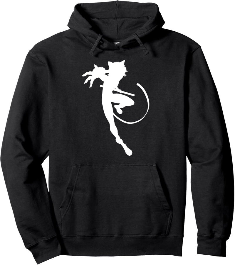 Miraculous Silhouette Cat Noir Claws Out (Weiss) Pullover Hoodie