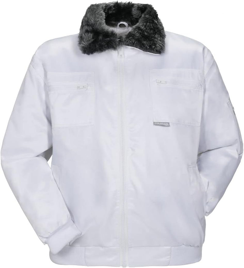 Planam Outdoor Winter Herren Gletscher Comfortjacke weiss Modell 0363 Grösse XXXL Weiss 3XL, Weiss 3