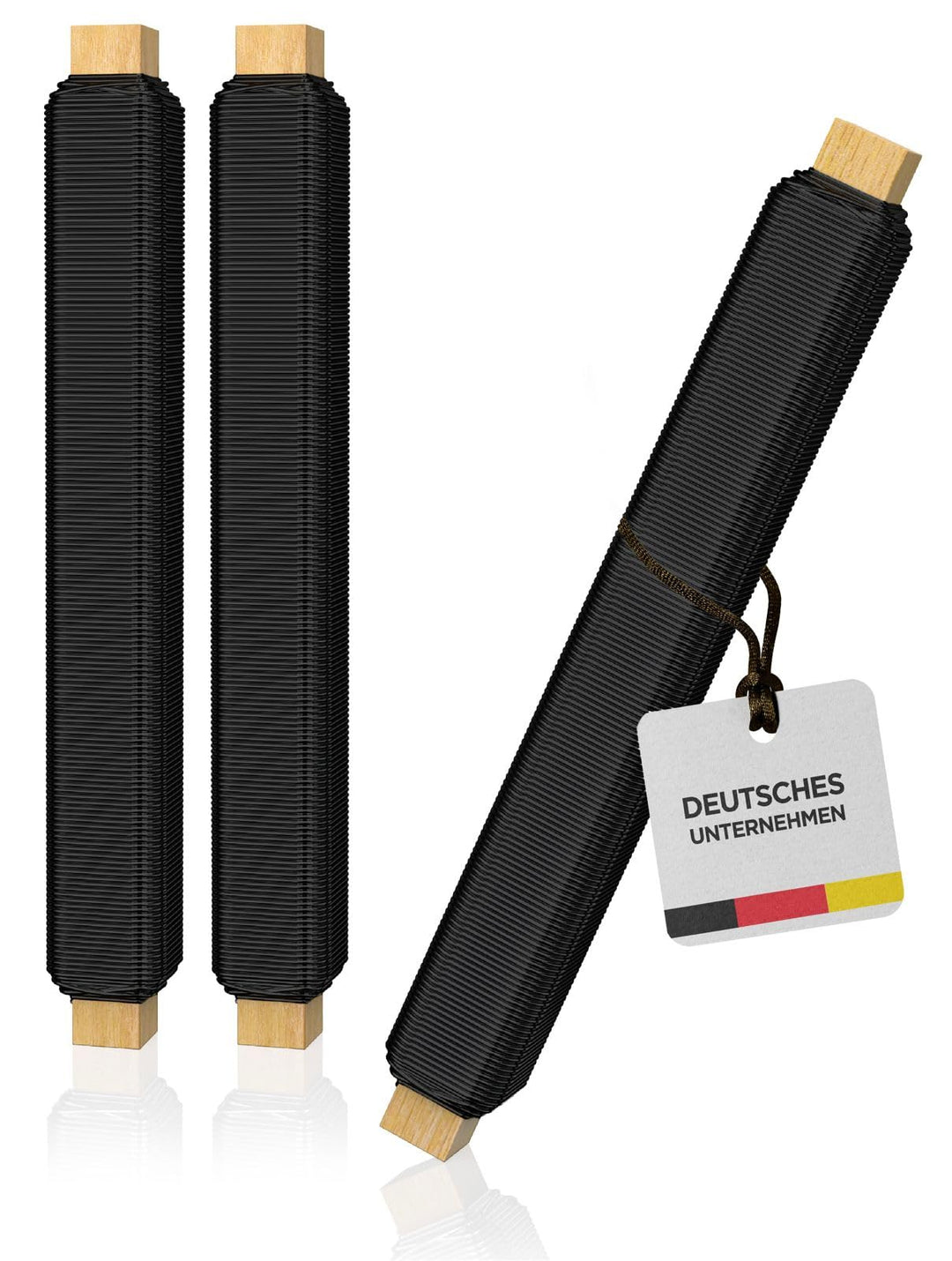 Premium Basteldraht 3X | schwarz | ø 0,80 mm, 30 m | – Flexibler Blumendraht zum Basteln – Draht, DE