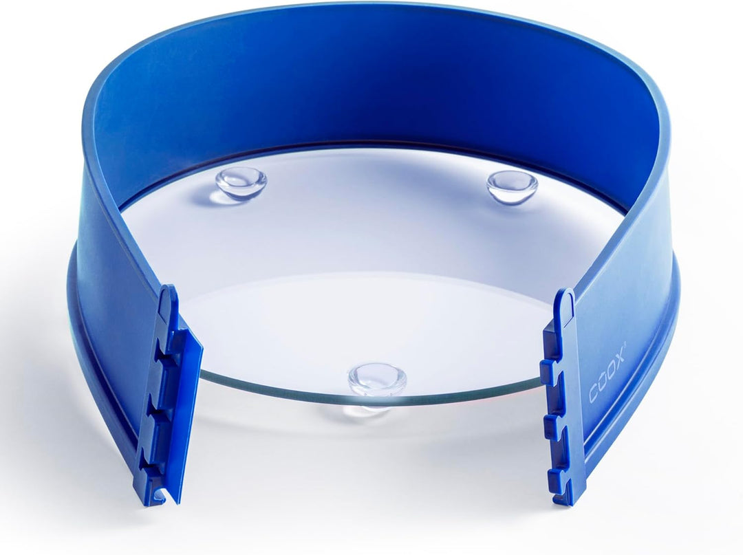 coox Springform mit Glas-Servierplatte und Glasfüssen Ø 26 cm in Blau - Perfektes Backen und Servier