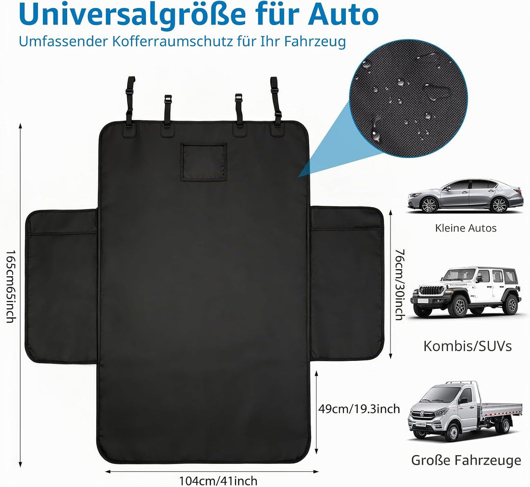 Kofferraumschutz Hund 600D Oxford für Auto &amp; SUV – Wasserdicht Robuste Kofferraum Schutzmatte gegen