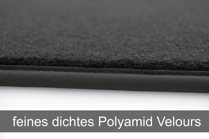 Fussmatten passend bei A6 S6 (4G) A7 Premium Qualität Autoteppich 4-teilig Velours schwarz
