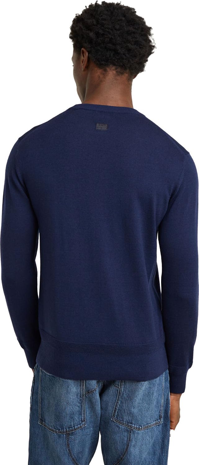 G-STAR RAW Herren Premium Core Knitted Pullover Sweater XS Blau (Imperial Blue D25174-d847-1305), XS