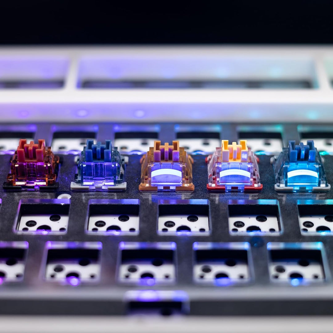 GK GAMAKAY Tactile Silent-Schalter mit LED Diffuser für Mechanischer Tastatur, 3 Pin Pre-lubed Switc