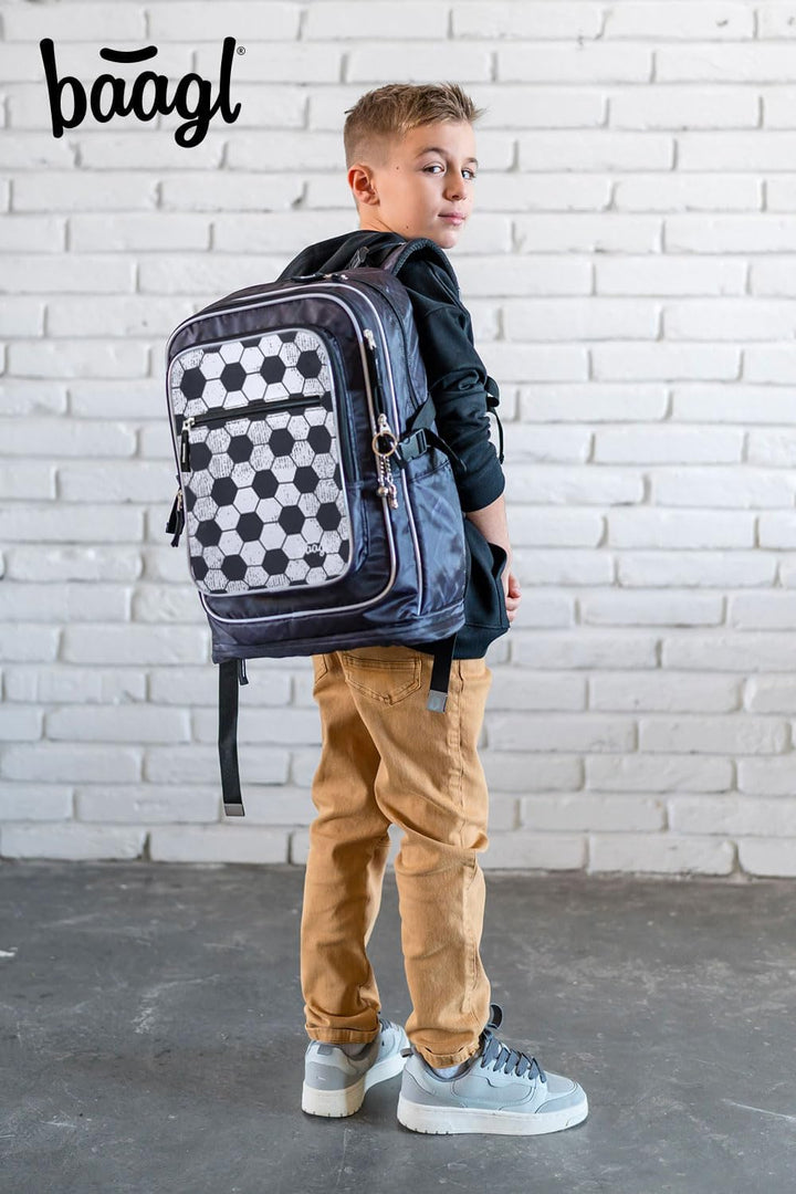 Baagl Schulrucksack Für Jungen Mädchen Teenager, Ergonomischer Kinderrucksack mit Laptopfach Für Sch