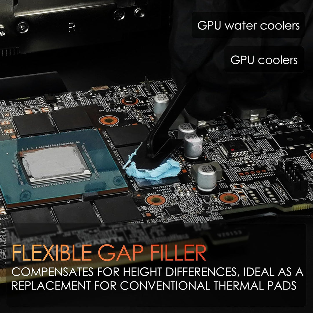 Thermal Grizzly TG Putty Advance – Elektrisch nicht leitender Wärmeleitknete für GPU-Modding und Wär
