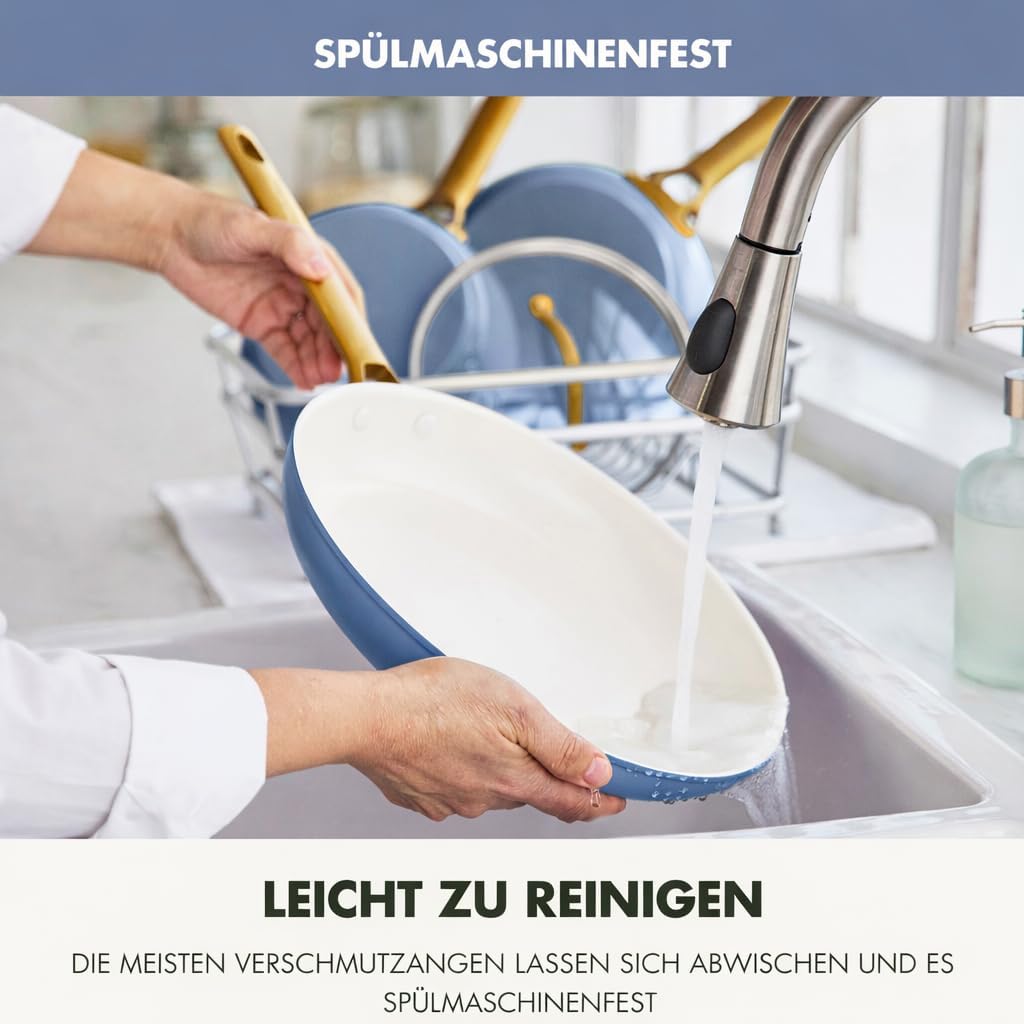 GreenPan Reserve Harteloxiertes Gesundes Keramische Antihaft-Kochgeschirr Set,10 Teile,Inklusive Bra