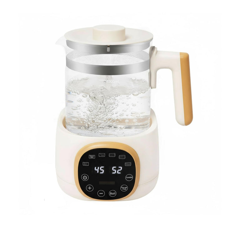 1,3L Flaschenzubereiter für Baby-Flaschenwärmer, Glas Wasserkocher 72 Stunden Thermostat Flaschenvor