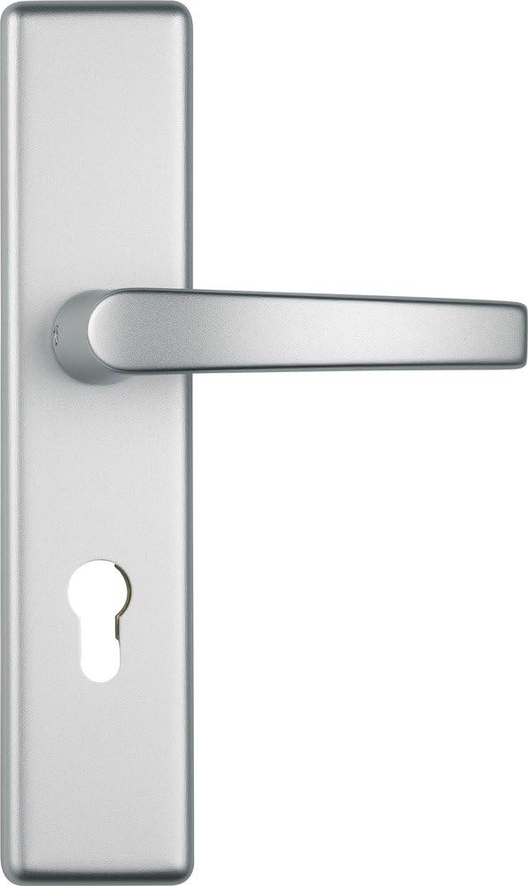 ABUS Tür-Schutzbeschlag KLZS714 F1, mit Zylinderschutz eckig, aluminium, 20354 Wechselgarnitur F1 Al
