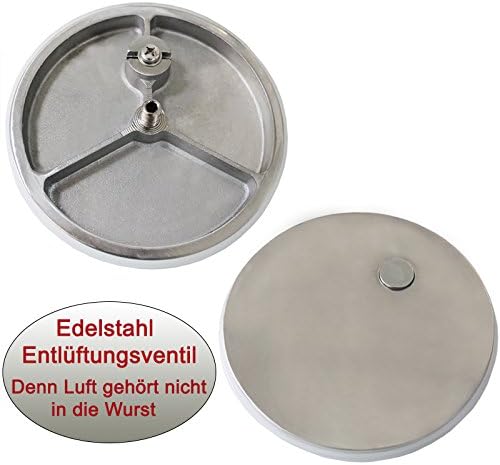 Beeketal 'BT012' Edelstahl Industrie Wurstfüllmaschine (12 L Volumen) SGS-geprüft, Profi Wurstfüller