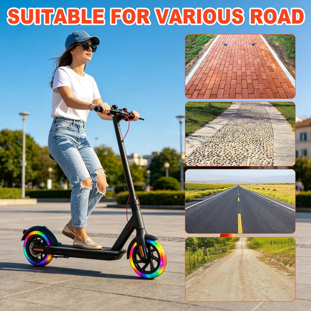 200mm Scooter Rollen, 2 Stück Leuchtende Stunt Scooter Rollen, LED Scooter Räder mit ABEC-7 Kugellag