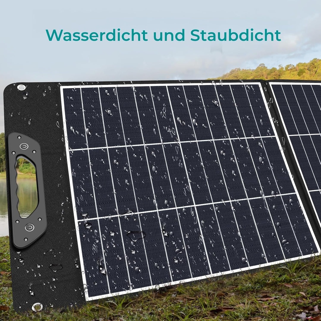 SWAREY Faltbares Solarpanel 200W Tragbar Solarmodul mit 18V DC Ausgang, Typ-C PD 18W, USB QC 3.0, ET