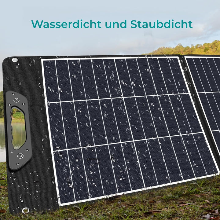 SWAREY Faltbares Solarpanel 200W Tragbar Solarmodul mit 18V DC Ausgang, Typ-C PD 18W, USB QC 3.0, ET