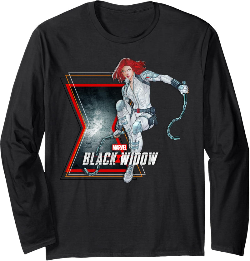 Marvel Black Widow Stun Logo Langarmshirt