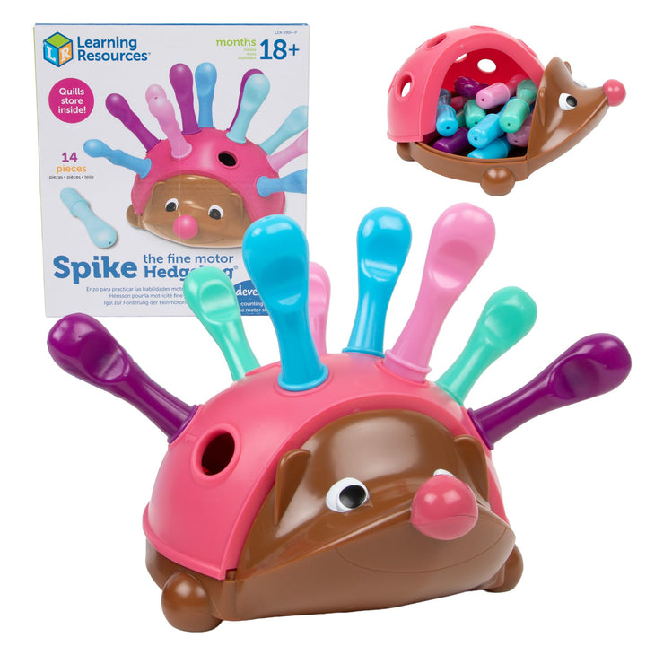 Learning Resources Spike – der feinmotorische Igel Rosa, 14 Stück, ab 18 Monate, feinmotorisches & s