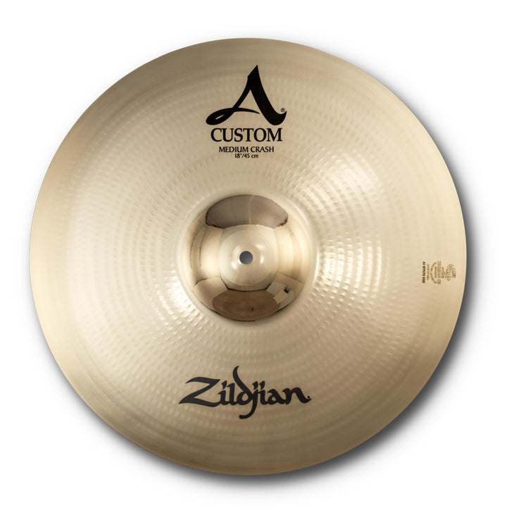 Zildjian A Custom Series - 18" Medium Crash Cymbal - Brilliant Finish Assorted Colors 18 Zoll, 18 Zo