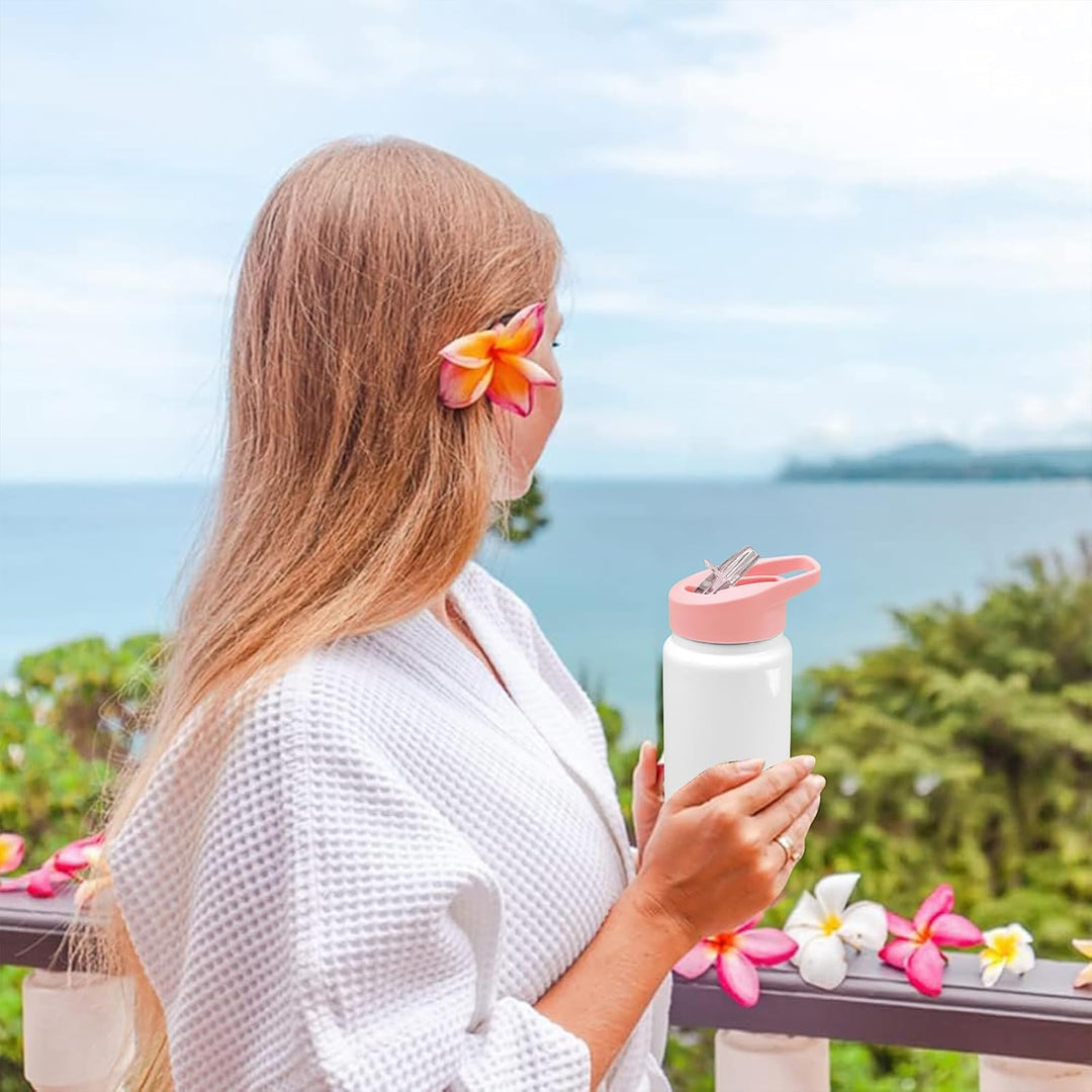 6 Stück Sublimation Becher 420ml – Edelstahl Thermobecher Weiss, Doppelt Vakuum Isolierte Skinny Tum