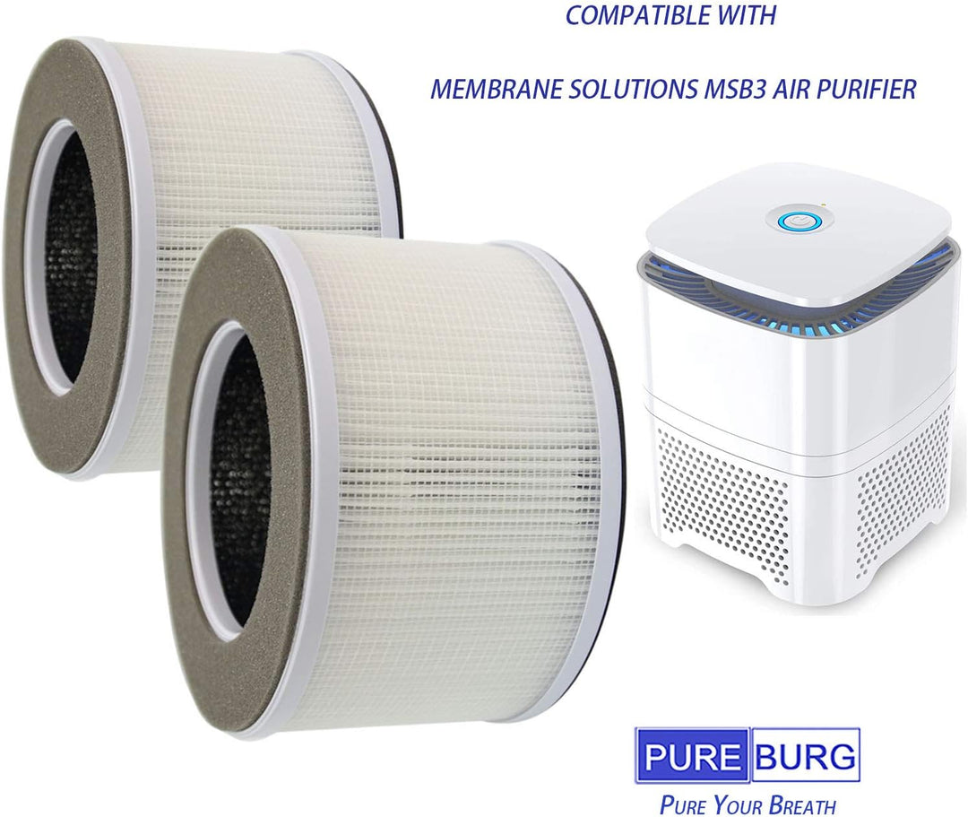 PUREBURG PB-P03F Ersatz-Filter kompatibel mit Pro Breeze PB-P03 & Membrane Solutions MSB3 Luftreinig