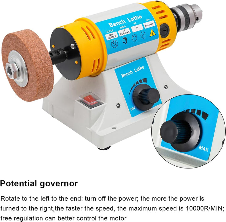 Poliermaschine Schmuck 320 W Elektrische Schleifmaschine Tischpolierer 800-10000 rpm Tisch Poliermas
