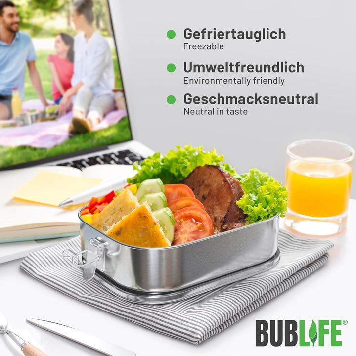 1400ml Brotdose, Lunchbox, Brotdose Kinder mit Fächern, Bento Box Kinder, Jausenbox, Lunchbox Erwach