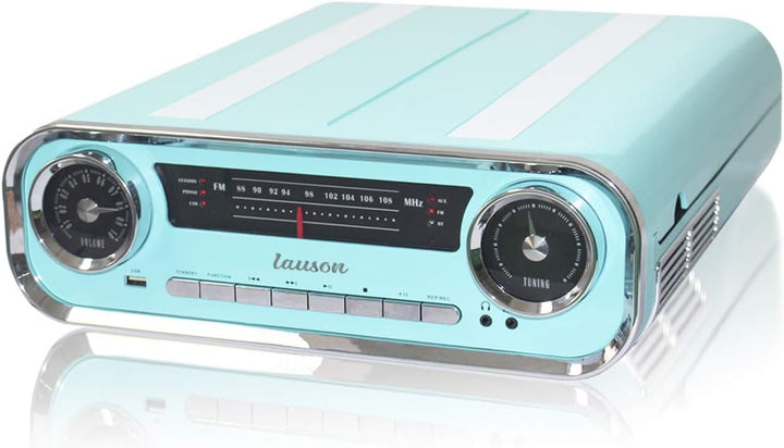 LAUSON Plattenspieler Retro | Plattenspieler mit Lautsprecher Bluetooth | Musikanlage mit Vinyl Play