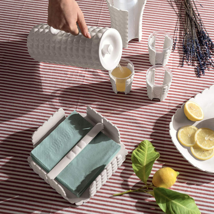 Guzzini - Tiffany, Serviettenhalter - Milchweiss, 20 x 20 x h7.3 cm - 198700156, Weiß