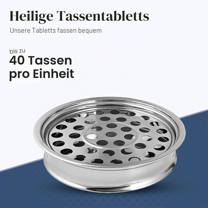 Communion Ware Serviertablett "A Holy Wine" – Edelstahl (Silber/Spiegel), Silber