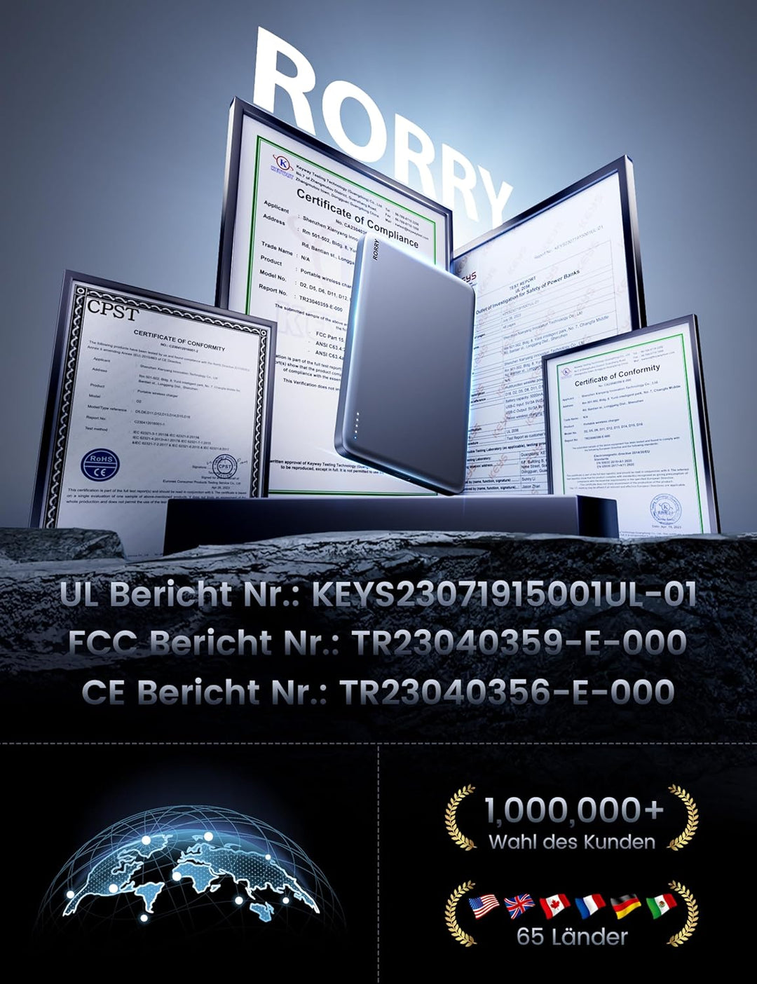 RORRY Power Bank für Magsafe, 5000mAh PD 18W 8.6mm Tragbares Magnetisch Powerbank, Externe Handy Akk