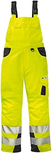4Protect Warnschutz Latzhose "Alabama", 1 Stück, 30, leuchtgelb/grau, 3836-90