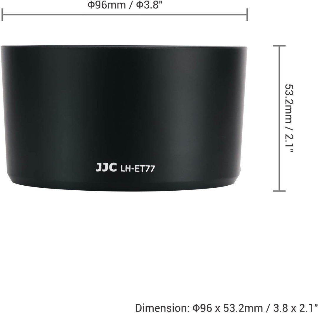 JJC ET-77 Gegenlichtblende kompatibel mit Canon RF 85 mm F2 Makro is STM Objektiv + EOS R R5 R6 RP R