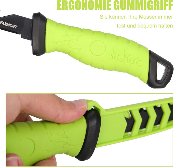 Seaknight Angelmesser 5" 7" 9" Rasiermesser scharfe Edelstahlklinge Filetmesser Rutschfester Gummigr