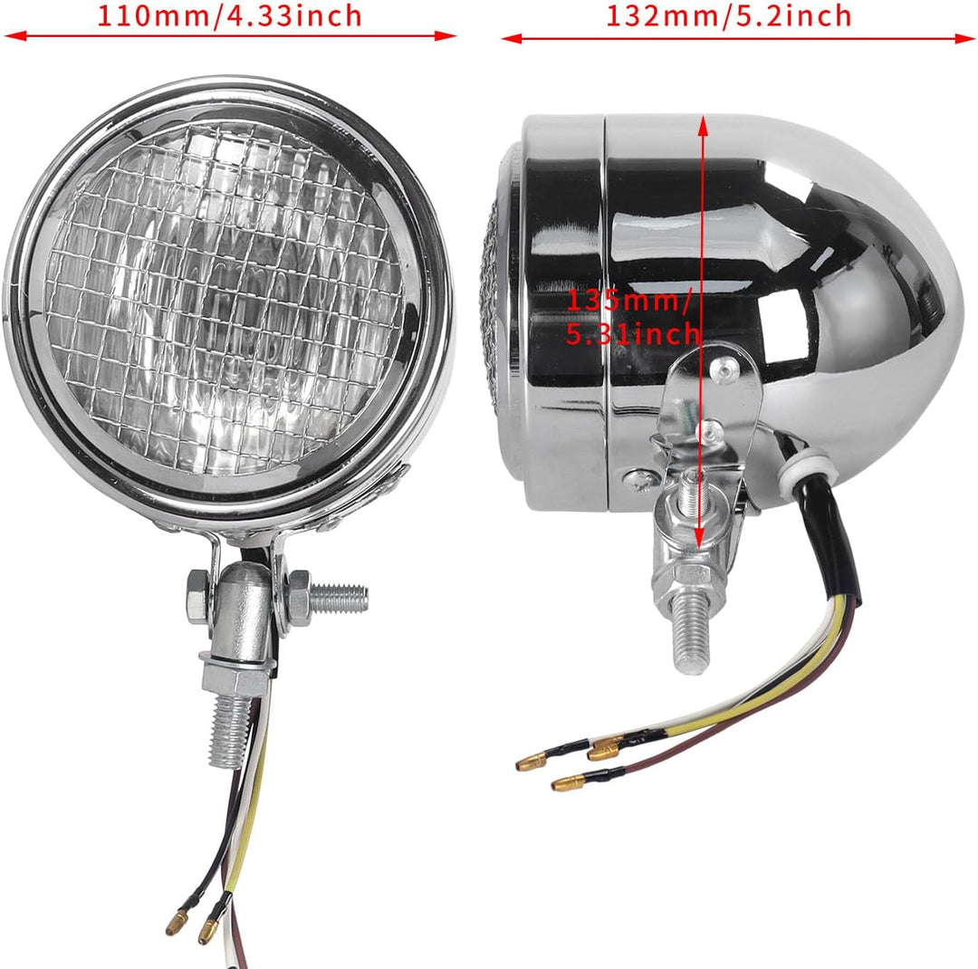 Motorradscheinwerfer – Lampe mit hoher Sichtbarkeit mit Gehäuse | Leuchtmittel für Motorradscheinwer