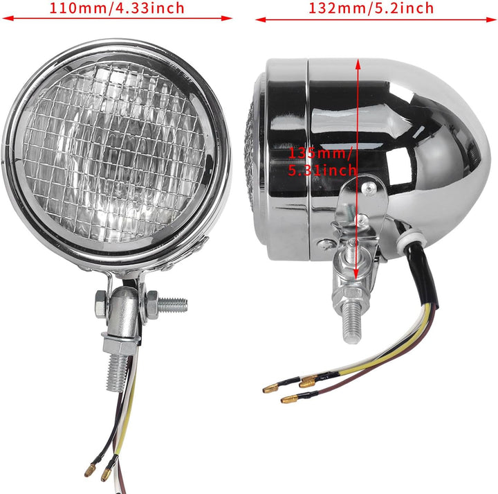 Motorradscheinwerfer – Lampe mit hoher Sichtbarkeit mit Gehäuse | Leuchtmittel für Motorradscheinwer