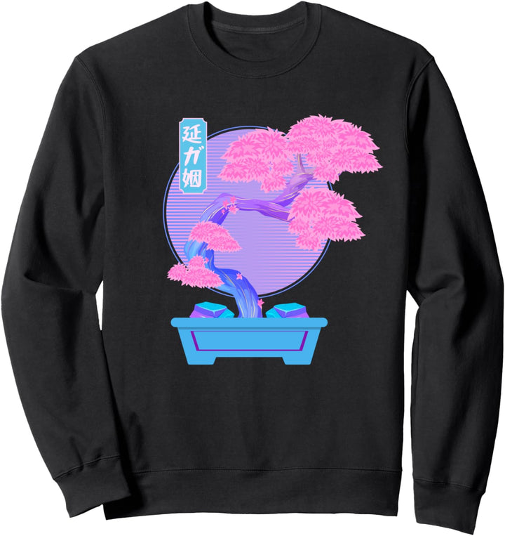 Bonsaibaum Outrun Vaporwave Synthwave Streetwear Sweatshirt