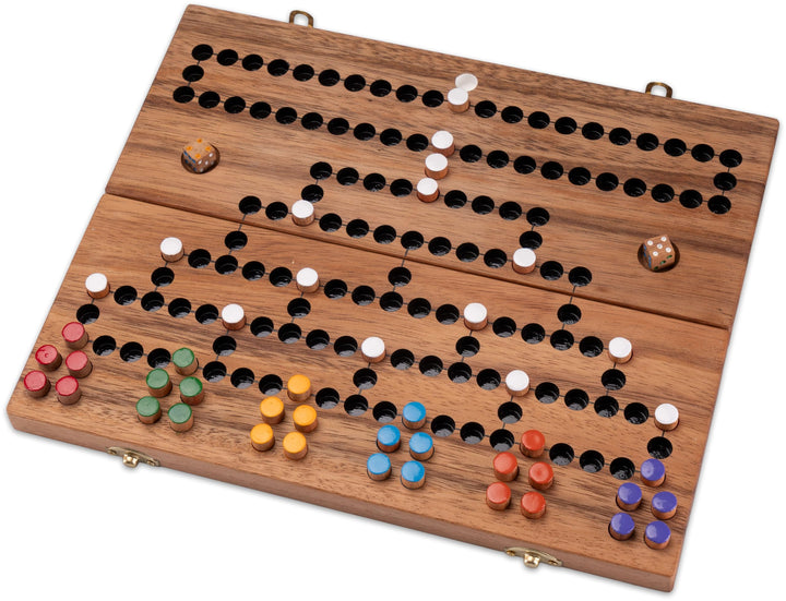 LOGOPLAY Blockade für 2 bis 6 Spieler mit Metallverschluss - Spielfeld 26 x 33 cm zusammenklappbar,