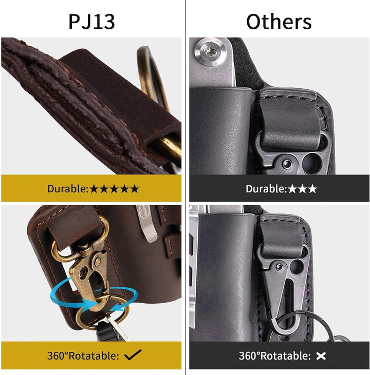VIPERADE PJ13 Plus Leder EDC lederscheide Tasche Organizer Leder Taktischer Multitool Halter Leder T