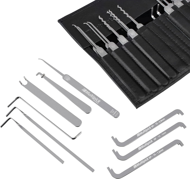 MULTIPICK ELITE 39 Profi Dietrich Set - [39 Teile | 0,4 + 0,6 mm] Made in Germany - Lockpick Tool, S