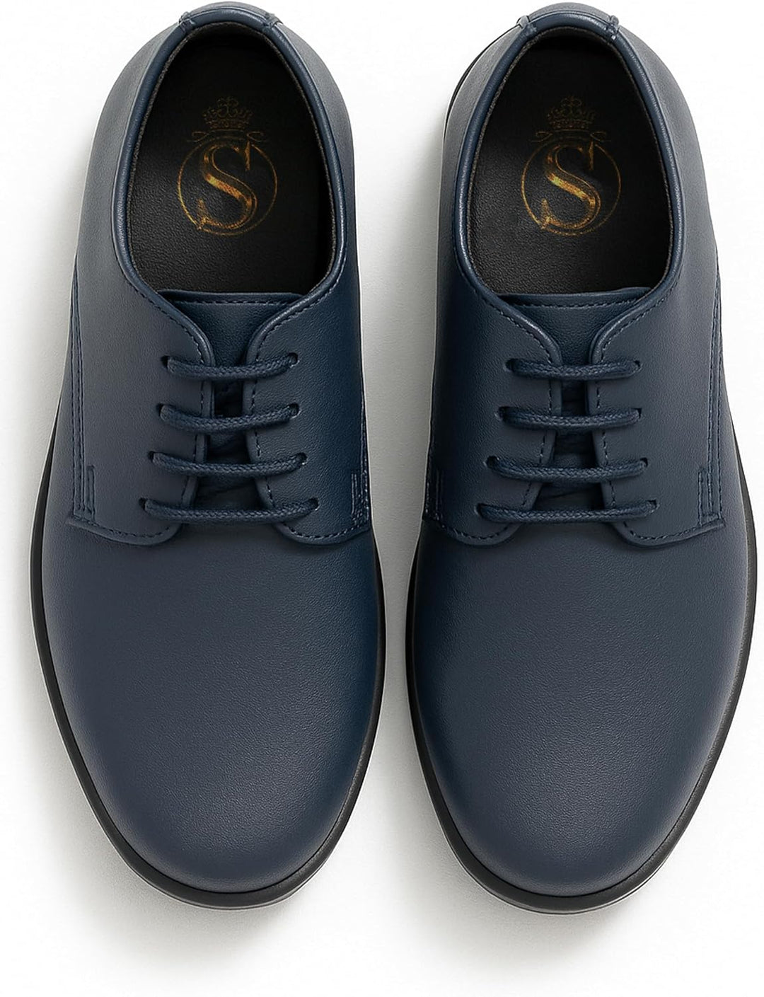 Festliche Matte Derby Schuhe zum Schnüren 22 EU Marineblau, 22 EU Marineblau