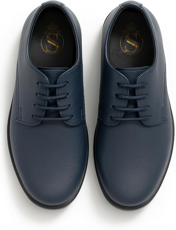Festliche Matte Derby Schuhe zum Schnüren 22 EU Marineblau, 22 EU Marineblau