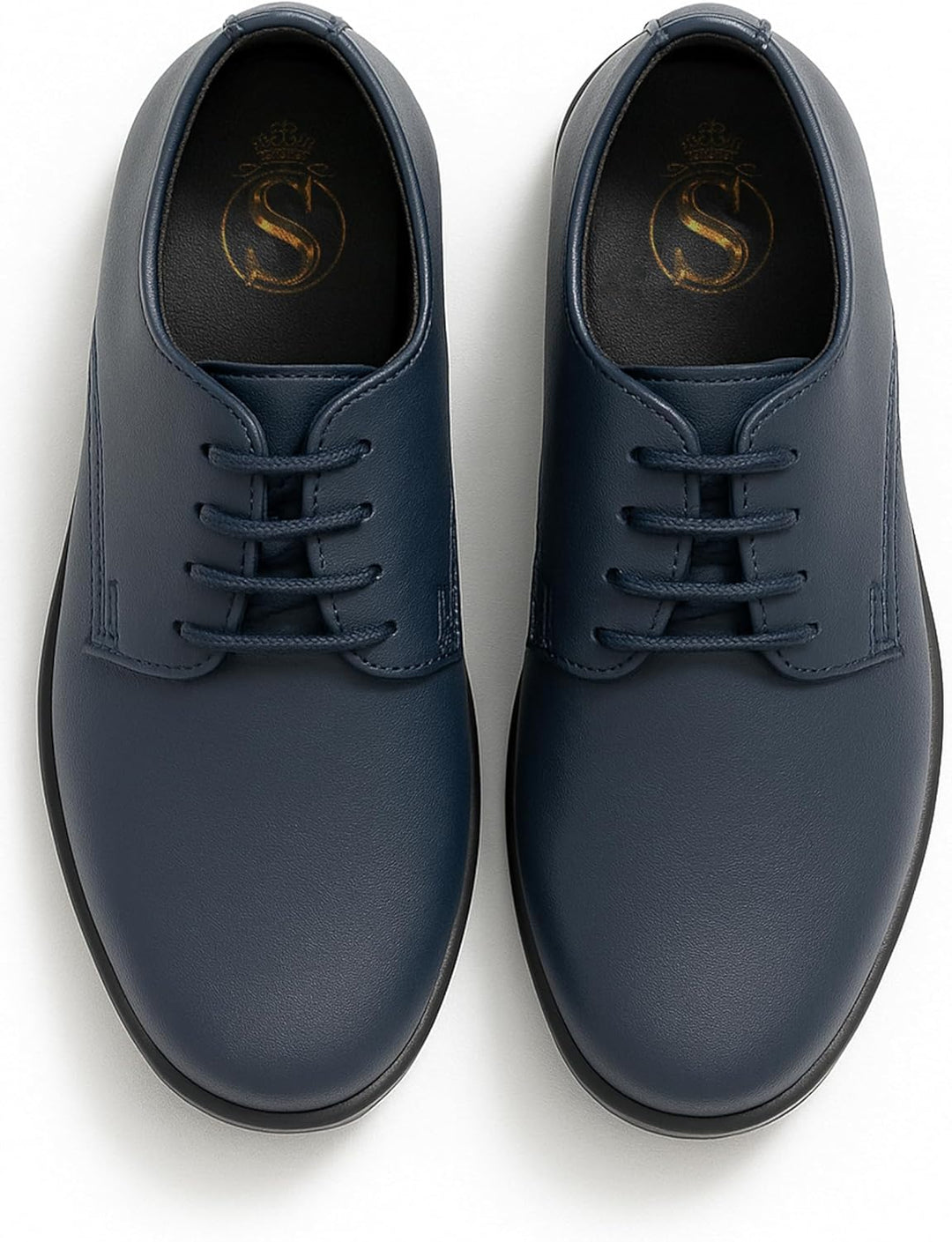 SIRRI Derby-Schnürschuhe für Jungen – Kommunion, Hochzeit, Abschlussball, formelle Schuhe Marineblau