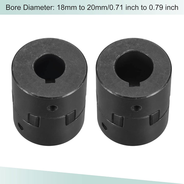 sourcing map Flexible Kupplungswelle 18 mm bis 20 mm 51 mm x 44 mm Motorkupplungsgelenk