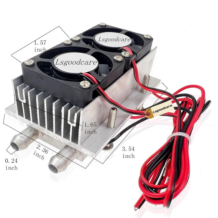 12 V Thermoelektrisches Peltier-Kühlmodul mit Kühlkörper 2 Chips | Lsgoodcare TEC1-12706 Peltier-Hal