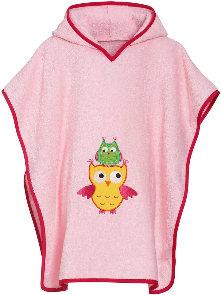 Playshoes Unisex Kinder Frottee-Poncho Bademantel Handtuch S (bis ca. 4 Jahre) Eule, S (bis ca. 4 Ja